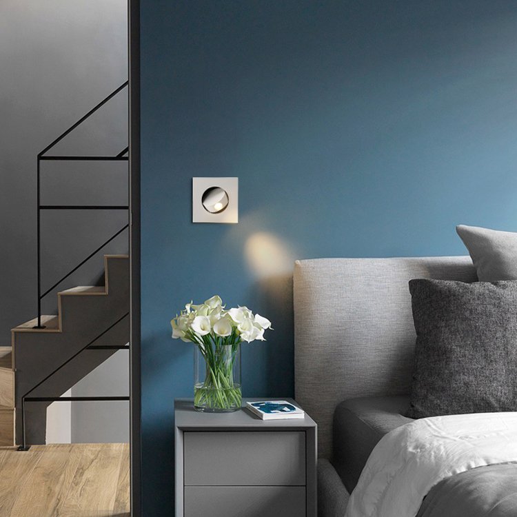 LED aluminum wall lamp embedded wall lamp hotel bedroom study reading wall lamp modern simple factory direct sales