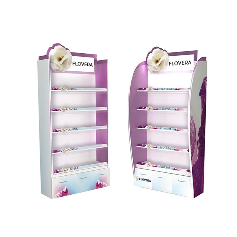 Custom Easy to Assemble Countertop Plastic PVC Floor Display Stand for Desk or Ground