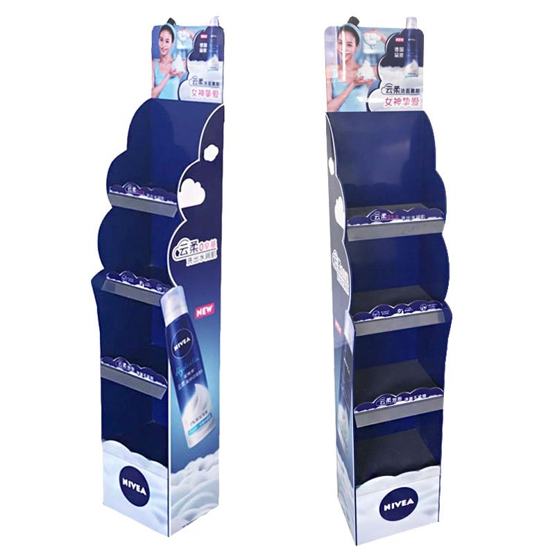 Custom Easy to Assemble Countertop Plastic PVC Floor Display Stand for Desk or Ground