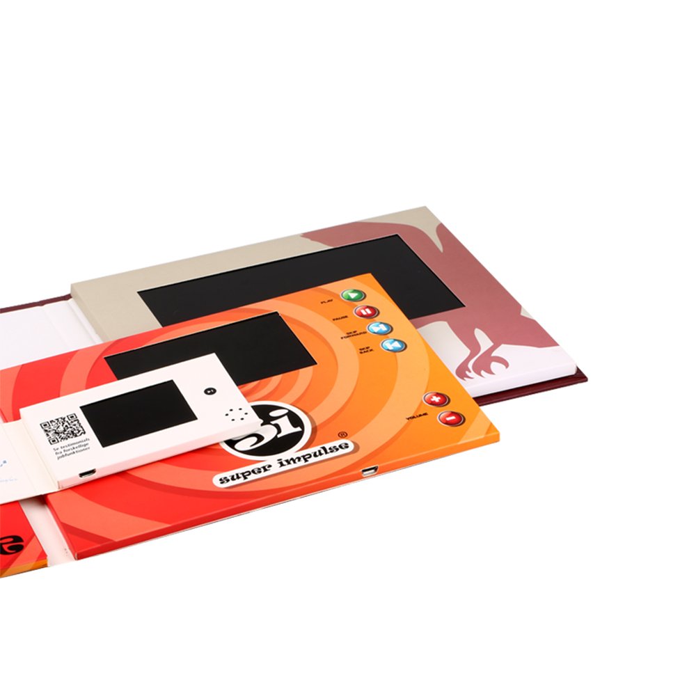 Custom LCD Digital Video Book 4.3 inch HD LCD Screen Video Mailer Player Business Card Wedding Greeting Card Video Brochure