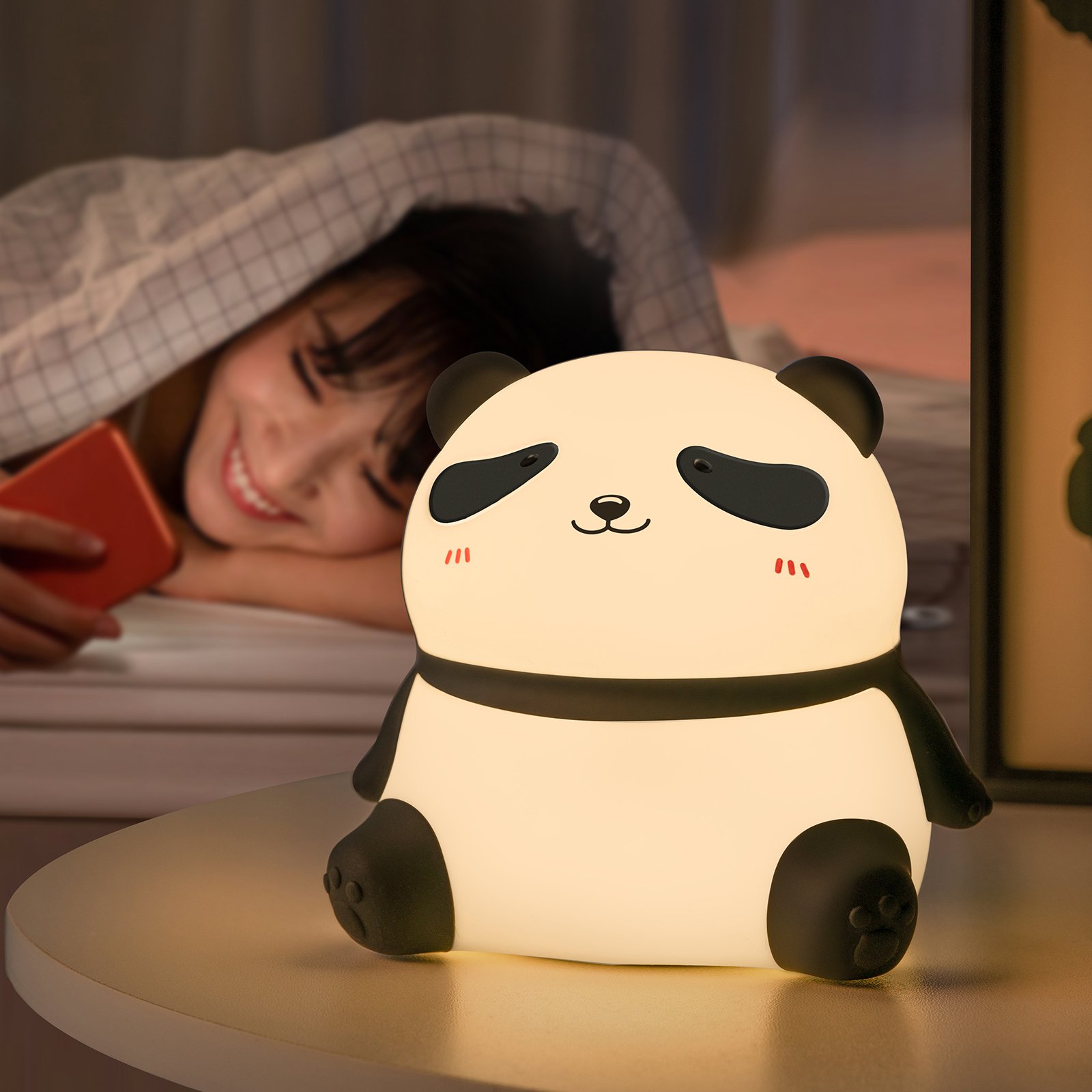 Newish Creative ABS Animal Modern Lamparas Bedroom Bedside Table Desk Lamp Room Decor Baby Panda Kids Led Night Light