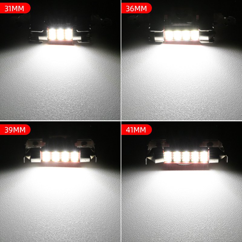 Red Body 4014 SMD Car Reading Light Book Bulb Light 31MM 36MM 39MM 41MM Licence Tag Lamp