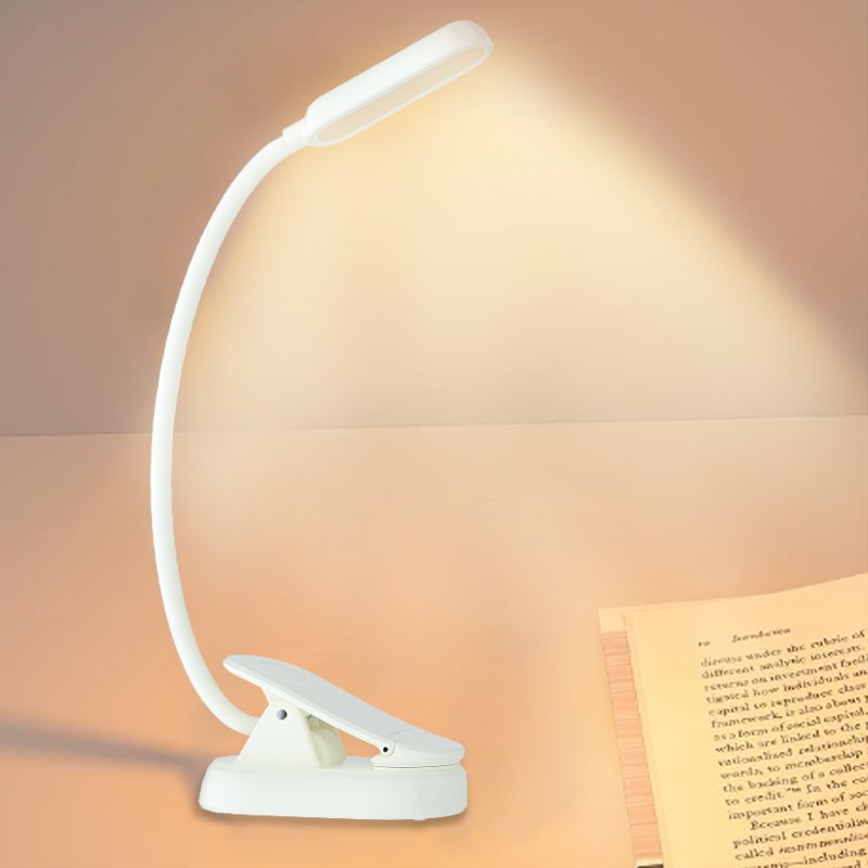 Amazen Hot Sell No Blue Light Led Book Light 3 Color Mode Rechargeable Bed Reading Lights Desk Study Book Lamp