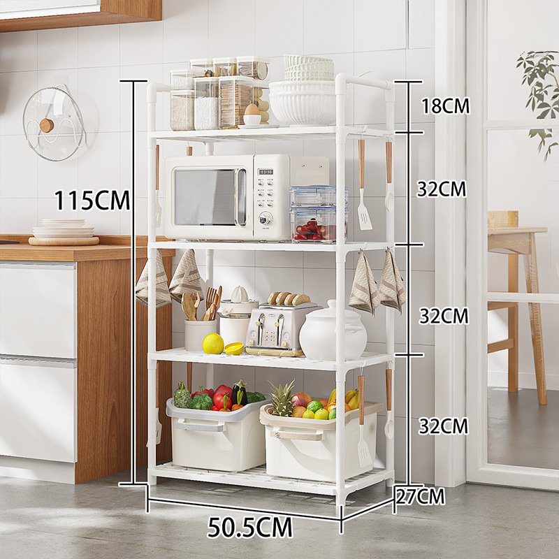 Light Duty Movable Snack Vegetable Book Shelf Metal Kitchen Storage Rack for Home Kitchen Islands & Carts