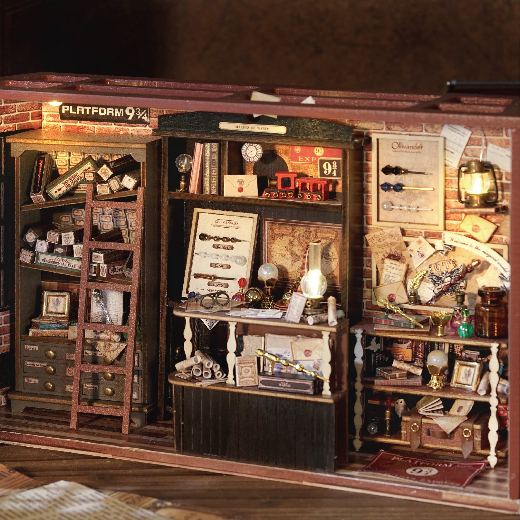 2023 Hot Selling 3D Wooden Puzzle Magic House Miniature Model Dollhouse with Touch Light Used as Christmas Gifts