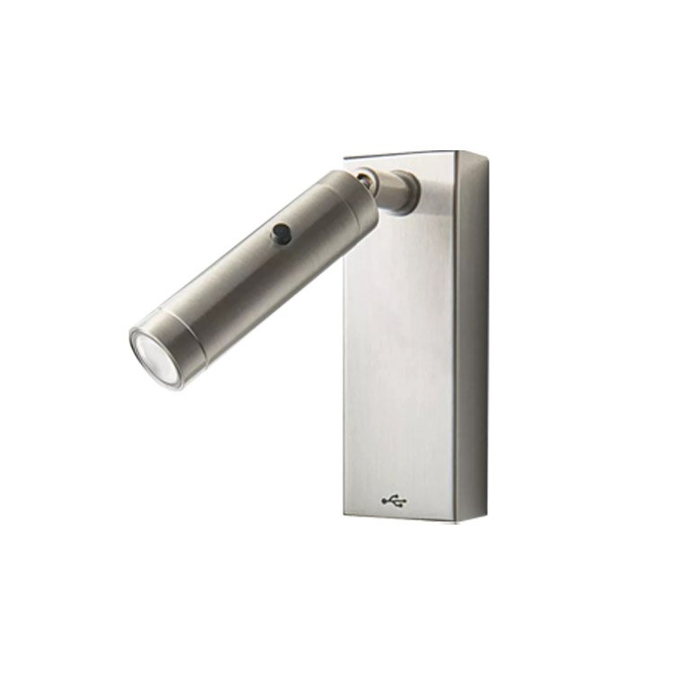Cross-border spot USB mobile phone charging bedroom 3W bedside lamp hotel open mounted press switch LED reading wall lamp