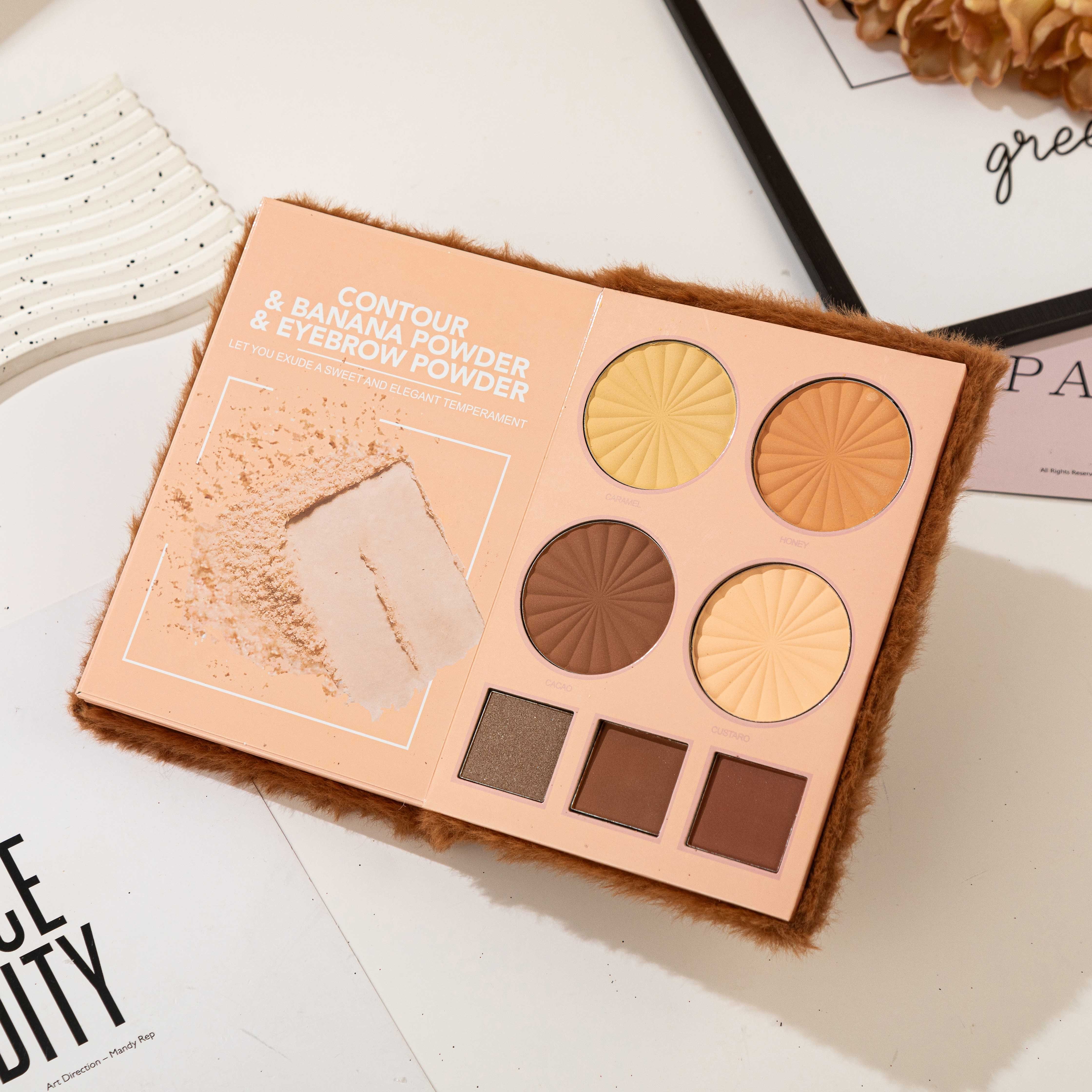 2024 New Arrival High Quality Eyeshadow Palette 4 in 1 Highlighter Blush 43 Colors Glitter Makeup Eye Shadow Book Private Label