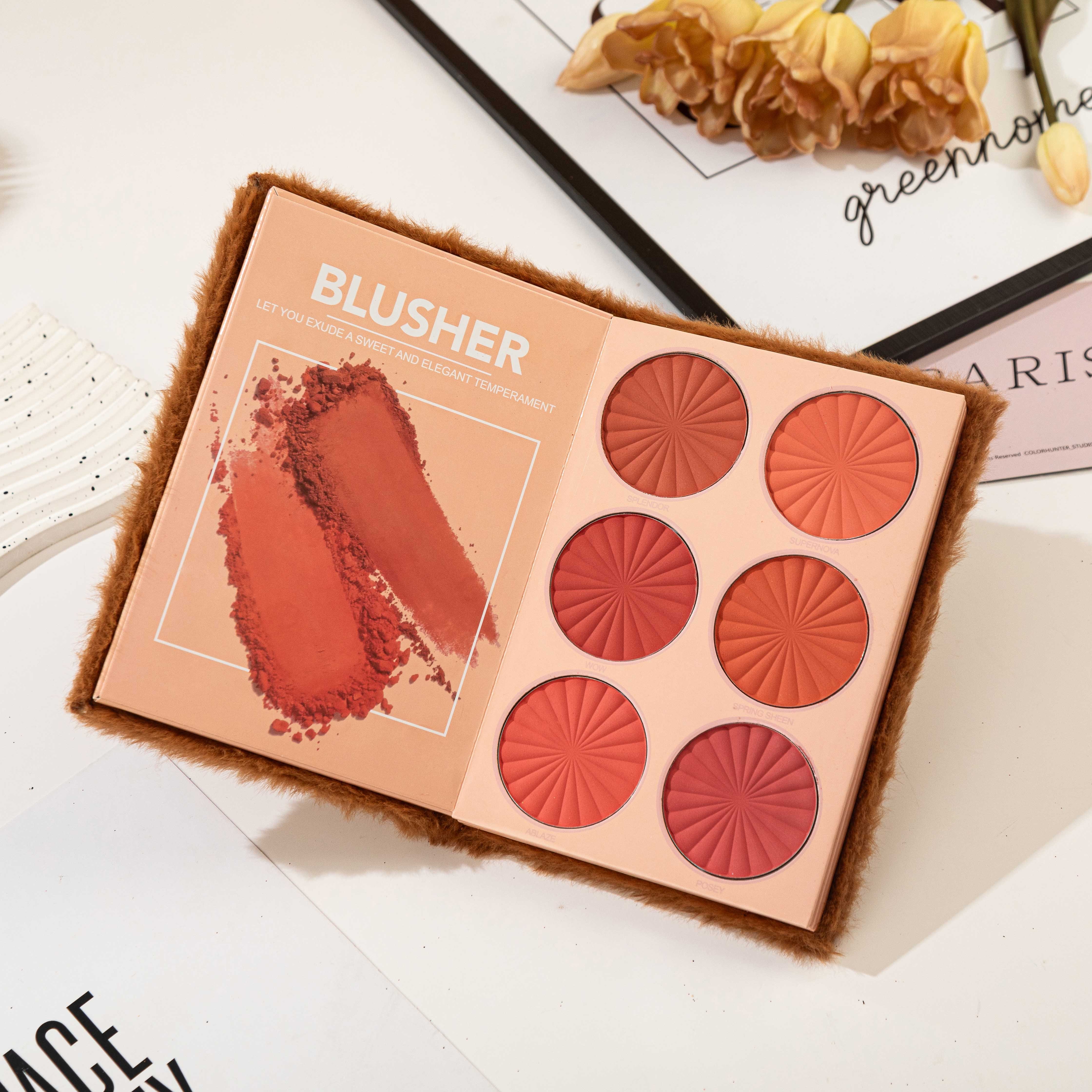 2024 New Arrival High Quality Eyeshadow Palette 4 in 1 Highlighter Blush 43 Colors Glitter Makeup Eye Shadow Book Private Label