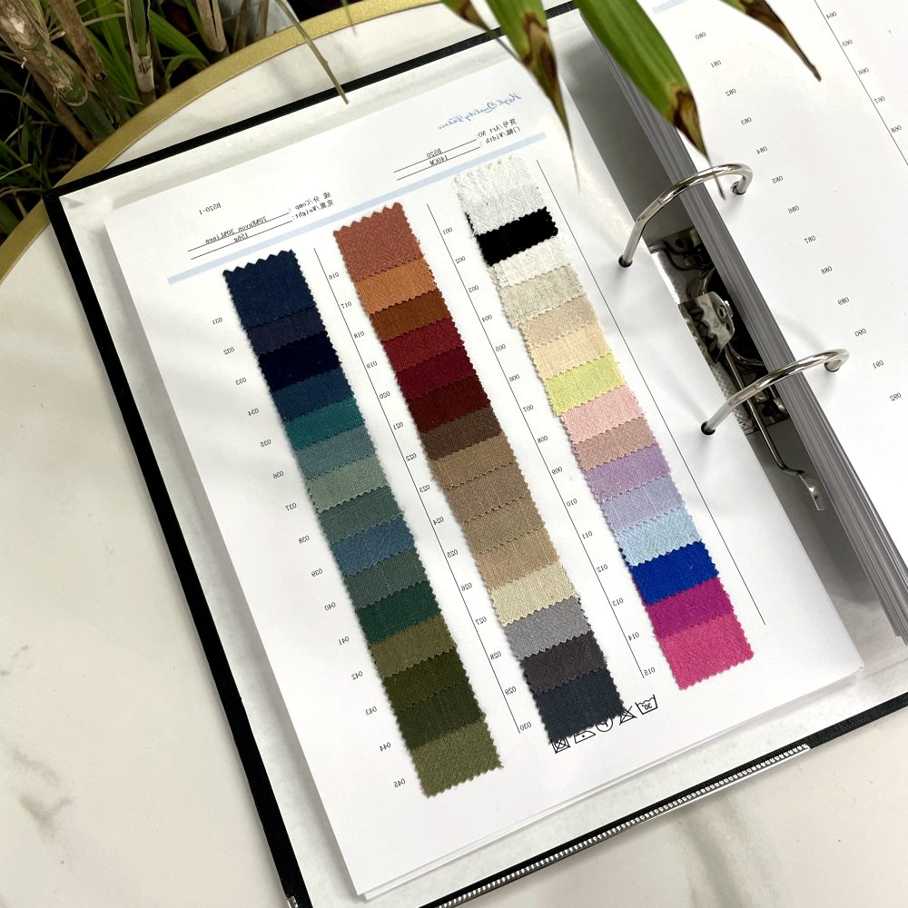 2025 Designer Clothing Fabric Sample Book Linen Cotton Book Fabric collection books