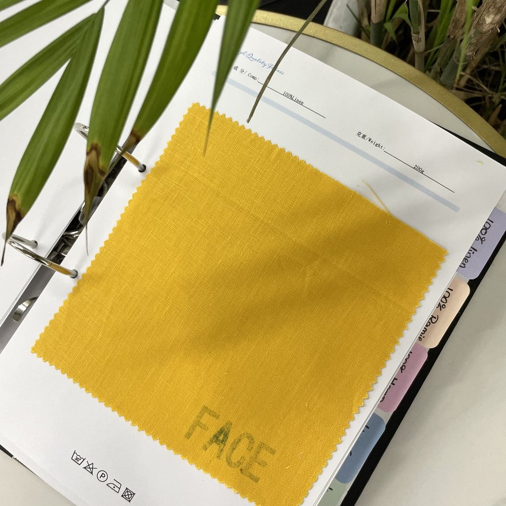 2025 Designer Clothing Fabric Sample Book Linen Cotton Book Fabric collection books