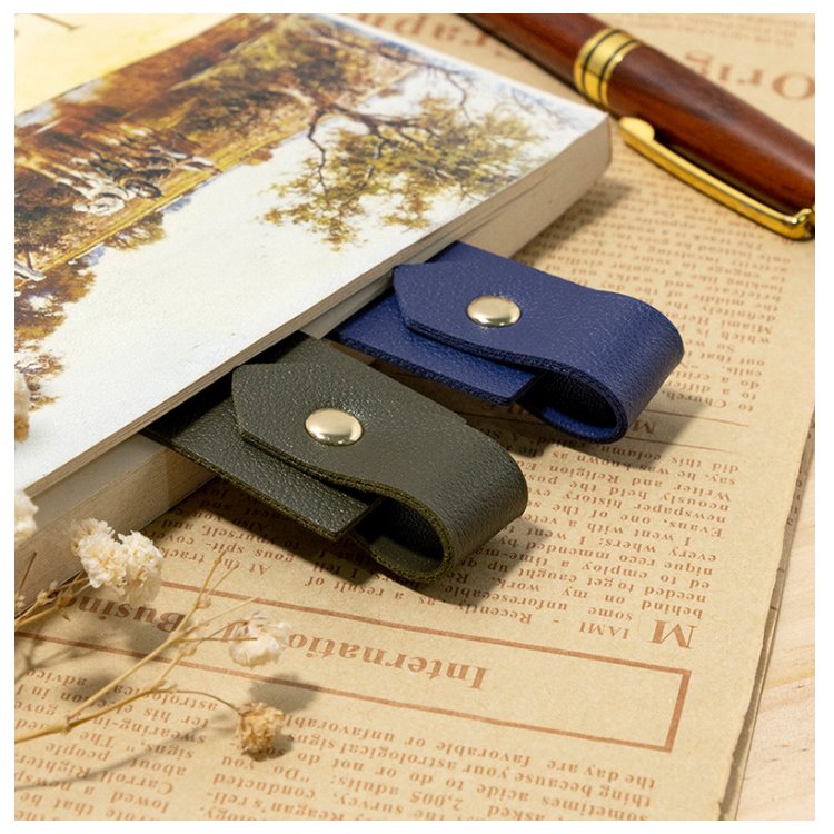 YY leather bookmark, pu leather book folder, multi-function pen holder pu leather book holder note
