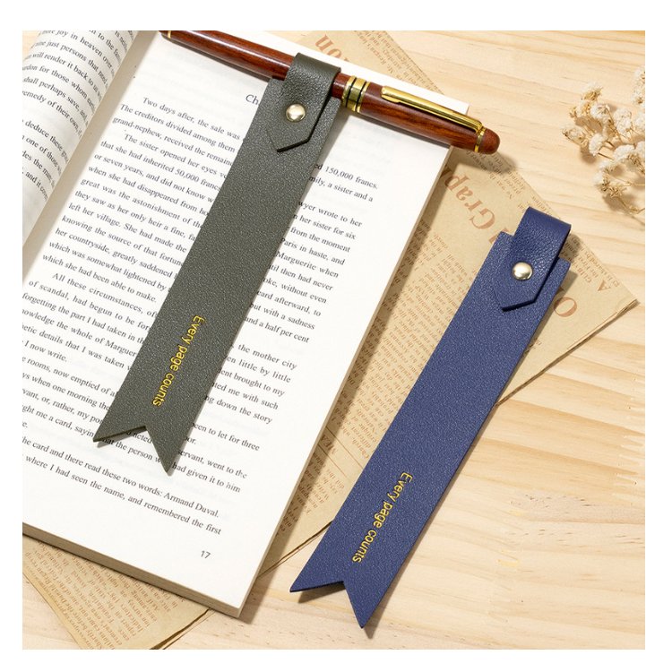 YY leather bookmark, pu leather book folder, multi-function pen holder pu leather book holder note