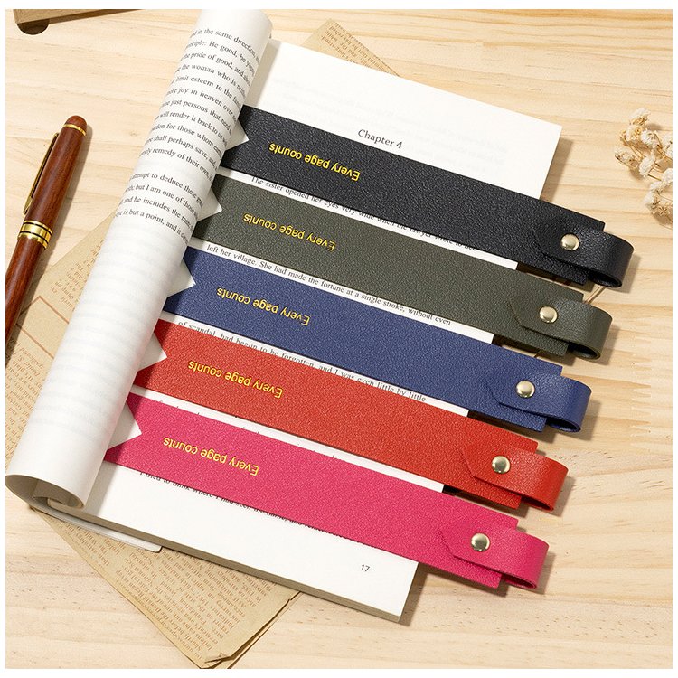 YY leather bookmark, pu leather book folder, multi-function pen holder pu leather book holder note