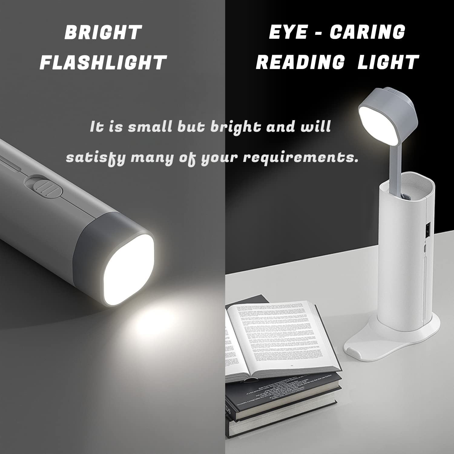 Small Table Reading Book Light Outdoor Lantern Flashlight Foldable LED table Desk Lamp with USB Charging Port