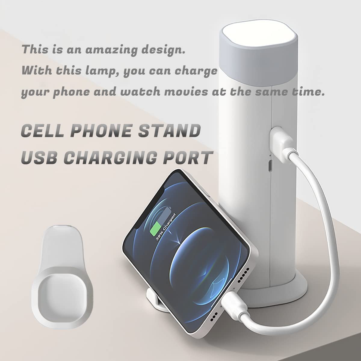 Small Table Reading Book Light Outdoor Lantern Flashlight Foldable LED table Desk Lamp with USB Charging Port