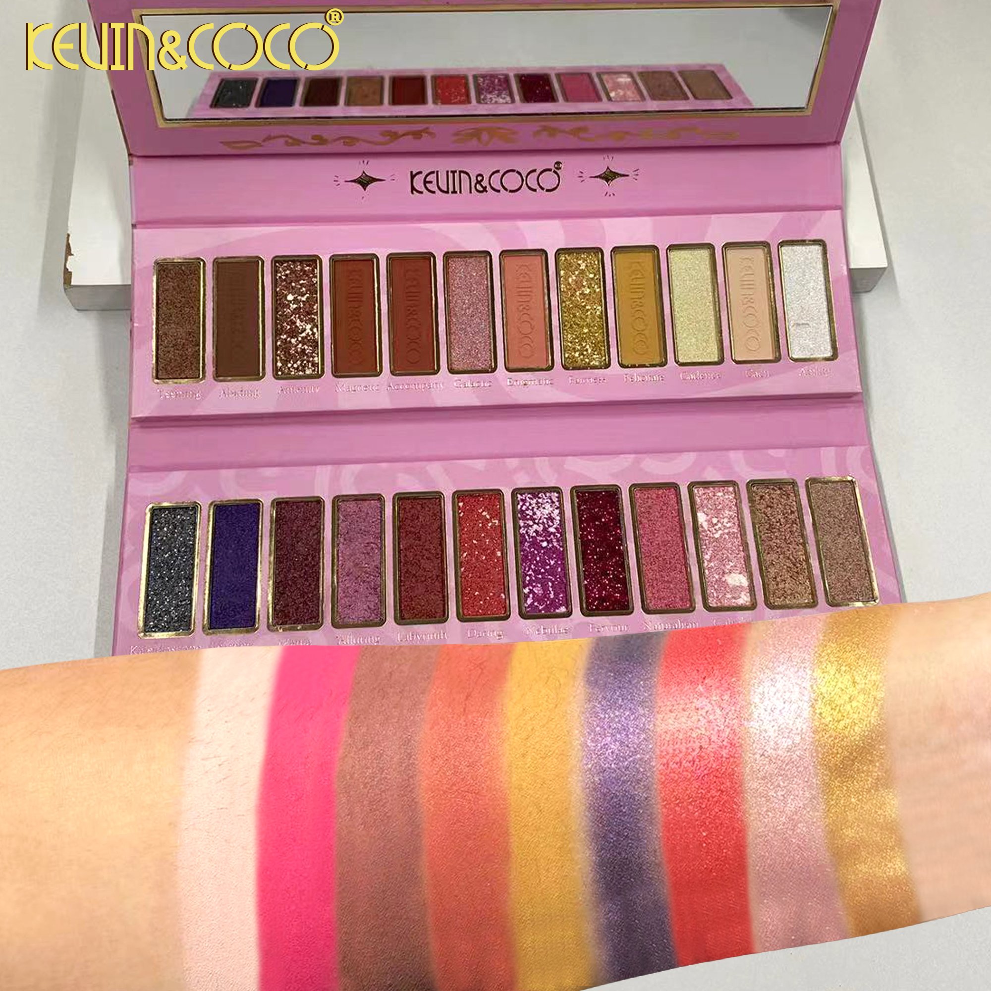 36 Color Fashion Girl Matte Eyeshadow Palette Book Glitter Blush Eye Shadow Professional Makeup for Festival Eyes Face