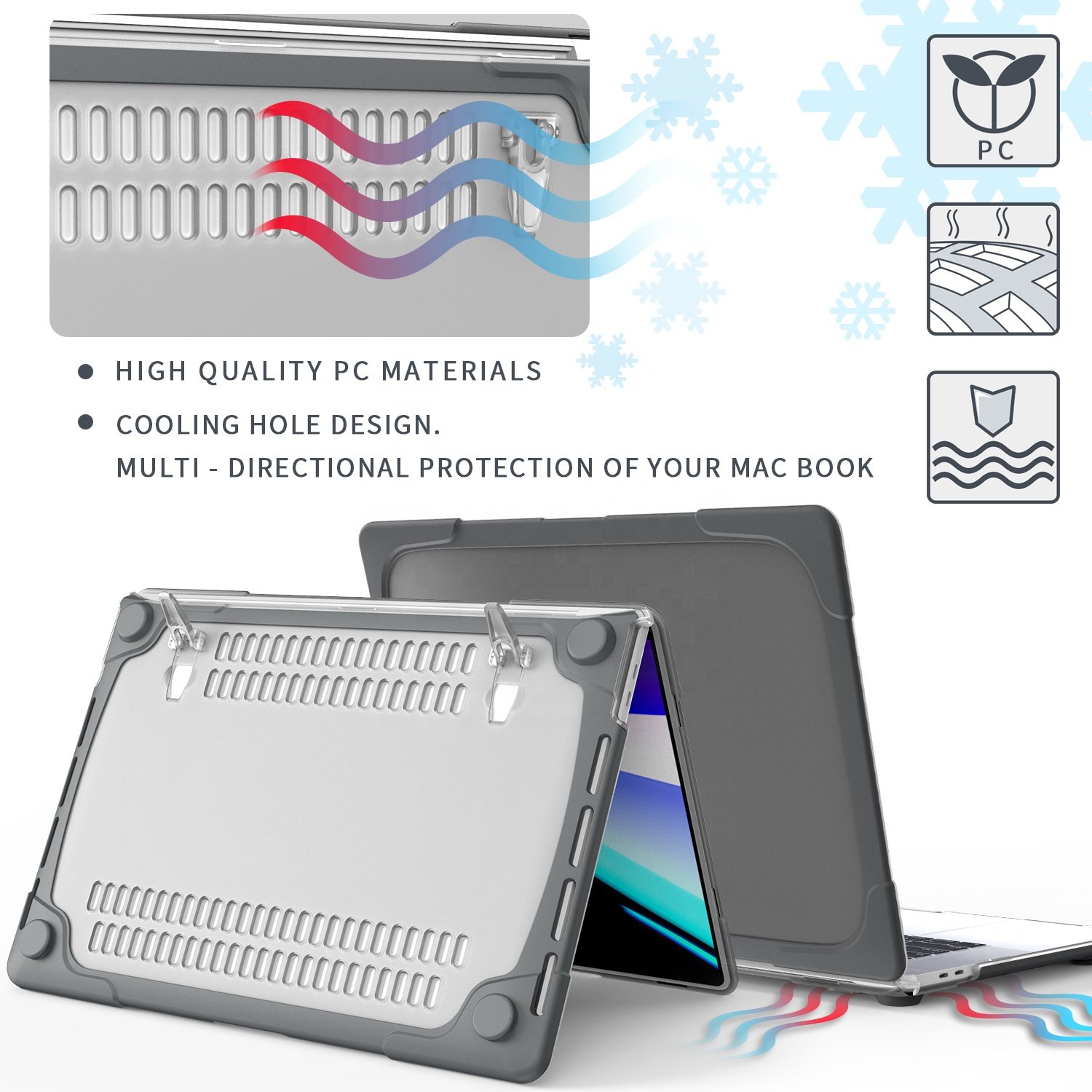 Slim Hard Shell Dual Layer Protective Cover with Fold Stand For Apple Macbook Pro 16 inch 2019 Laptops Case