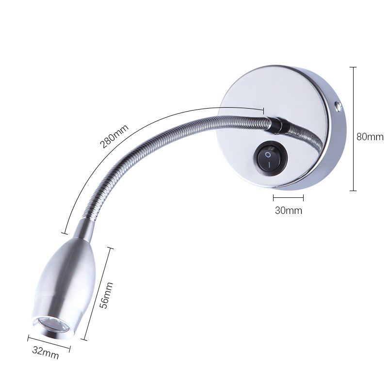 modern mounted hotel bedroom rotatable LED bedside wall reading light led wall lamps manufactures
