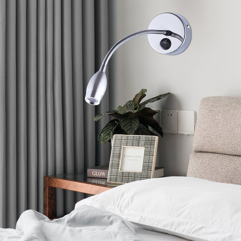modern mounted hotel bedroom rotatable LED bedside wall reading light led wall lamps manufactures