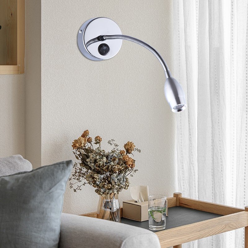 modern mounted hotel bedroom rotatable LED bedside wall reading light led wall lamps manufactures
