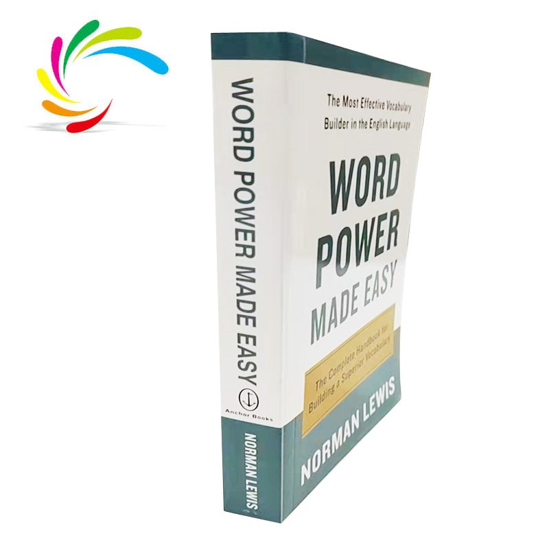 2022 New arrival paperback book light weight paper stock English study books printing for adults Word power made easy
