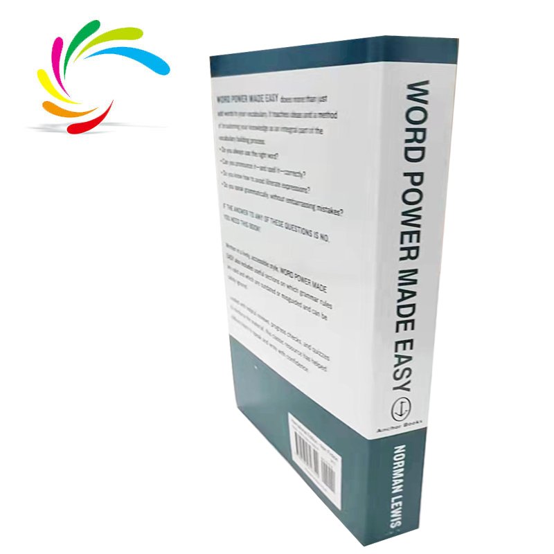 2022 New arrival paperback book light weight paper stock English study books printing for adults Word power made easy