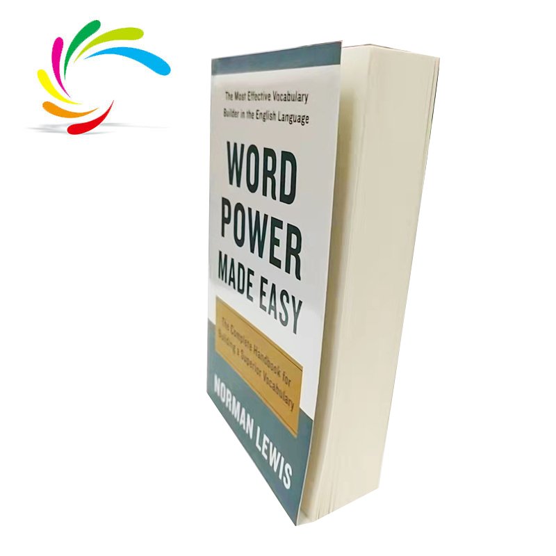 2022 New arrival paperback book light weight paper stock English study books printing for adults Word power made easy