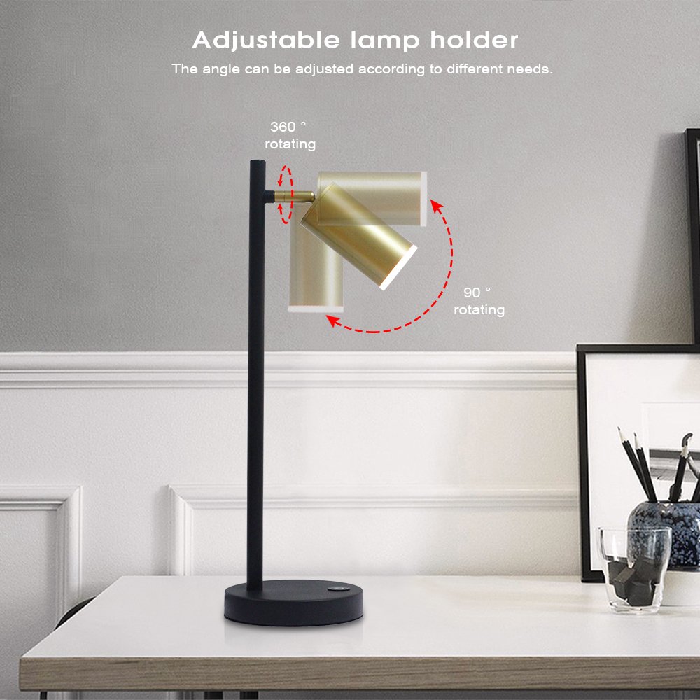 Masivel Modern Adjustable Desk Lamps Head Simple Home Hotel Decoration LED Table Lamp for Bedside Texture Lighting