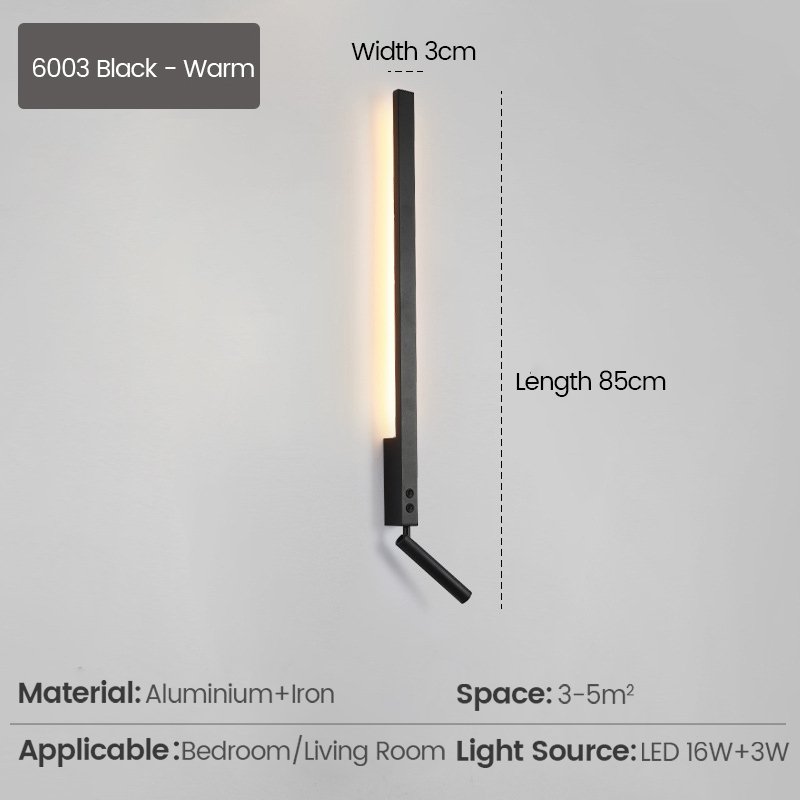 Hot Selling Modern Minimalist Style Bedside Wall Lamp With Reading Creativity Adjustable Angle Living Room Aluminum Wall Lamp