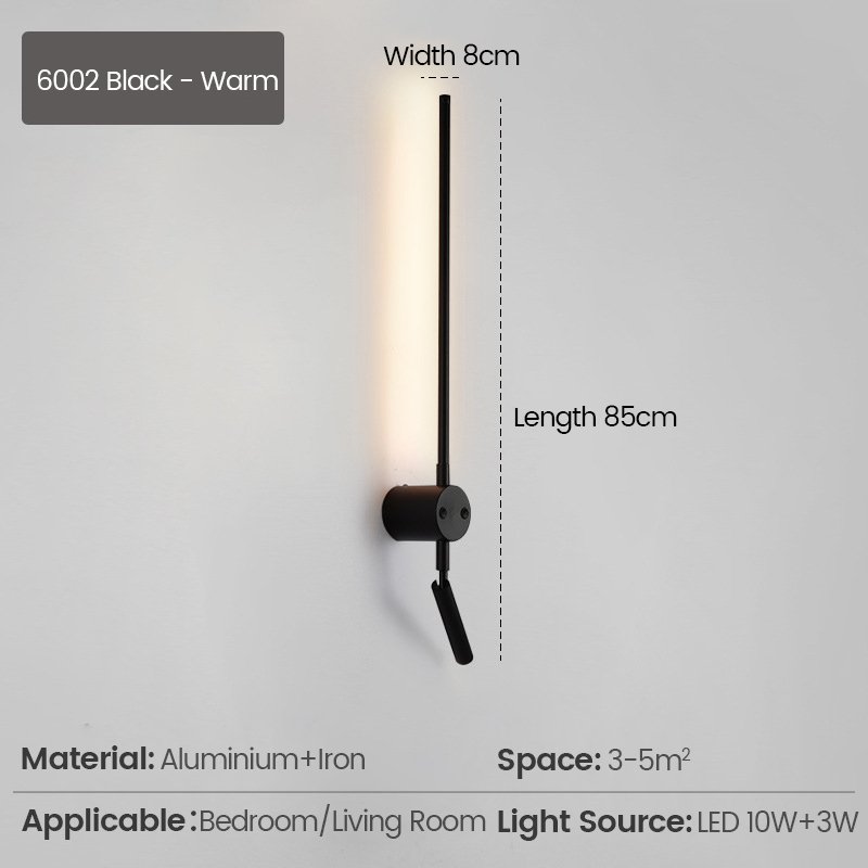 Hot Selling Modern Minimalist Style Bedside Wall Lamp With Reading Creativity Adjustable Angle Living Room Aluminum Wall Lamp