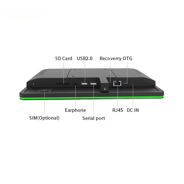 Cheep Wall mount touch screen display POE power Surrounding LED Light Bar Booking System Conference Meeting room android tablet
