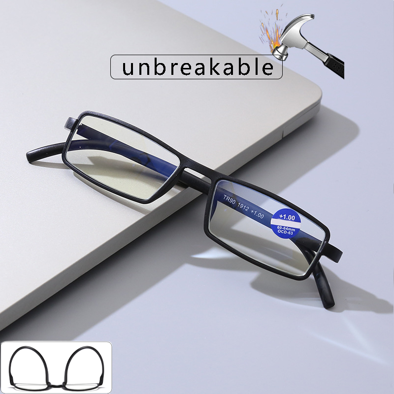 SB1912 1pc True TR Material Squared Frame presbyopia unisex men women blue light blocking corrective eyeglasses Reading Glasses