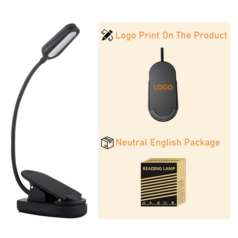 Clip on Foldable Smart Rechargeable Amber No Blu-ray Reading led book light