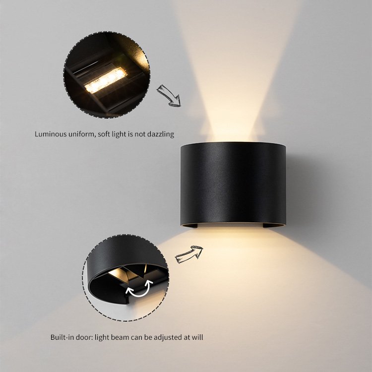 Nordic engineering wall lamp LED aisle background wall combination simple modern up and down light wall light