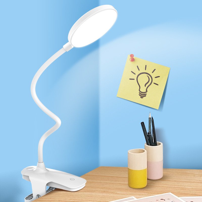 USB Rechargeable LED Touch 3 Modes Clip Desk Lamp Eye Protection Table Lamp Small Living Room DC Plastic Modern DC 5V Mt 800 100