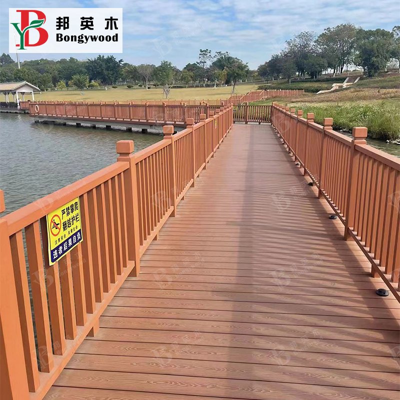 Easy to Install Rot Proof wood plastic composite WPC railing and waterproof guardrails for outdoor garden