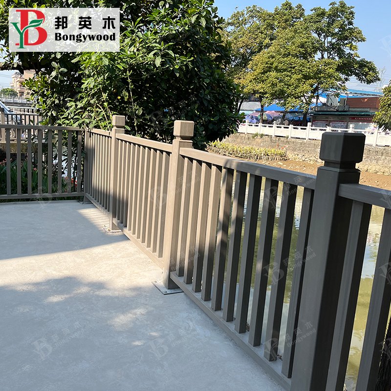 Easy to Install Rot Proof wood plastic composite WPC railing and waterproof guardrails for outdoor garden
