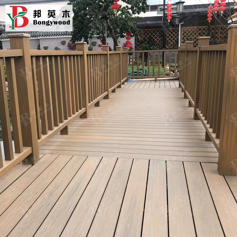 Easy to Install Rot Proof wood plastic composite WPC railing and waterproof guardrails for outdoor garden