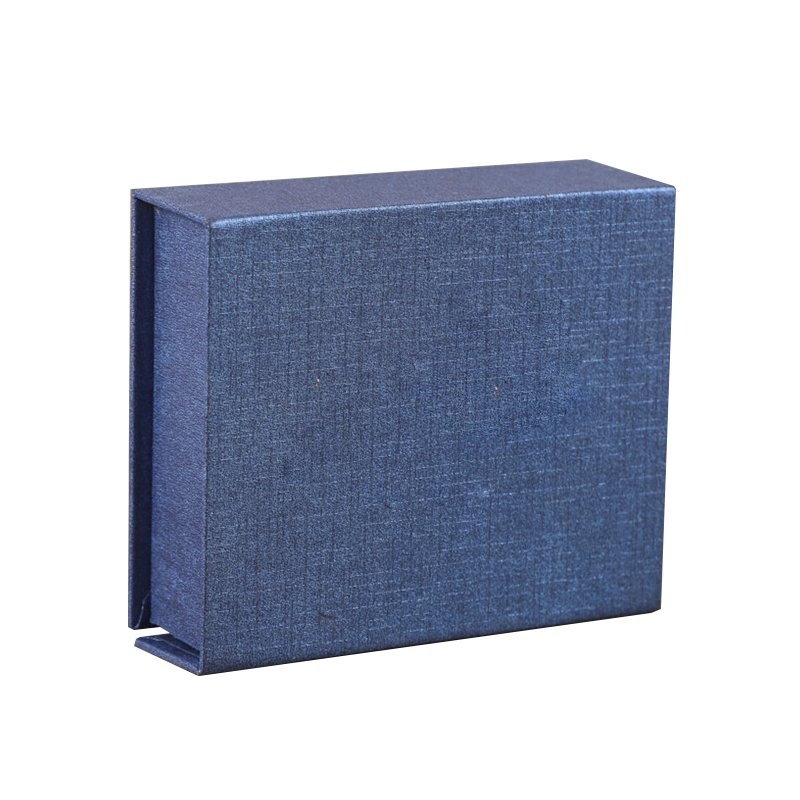 foam insert candle key jewlery box packaging customized rigid foldable small closure light blue linen book magnetic gift box