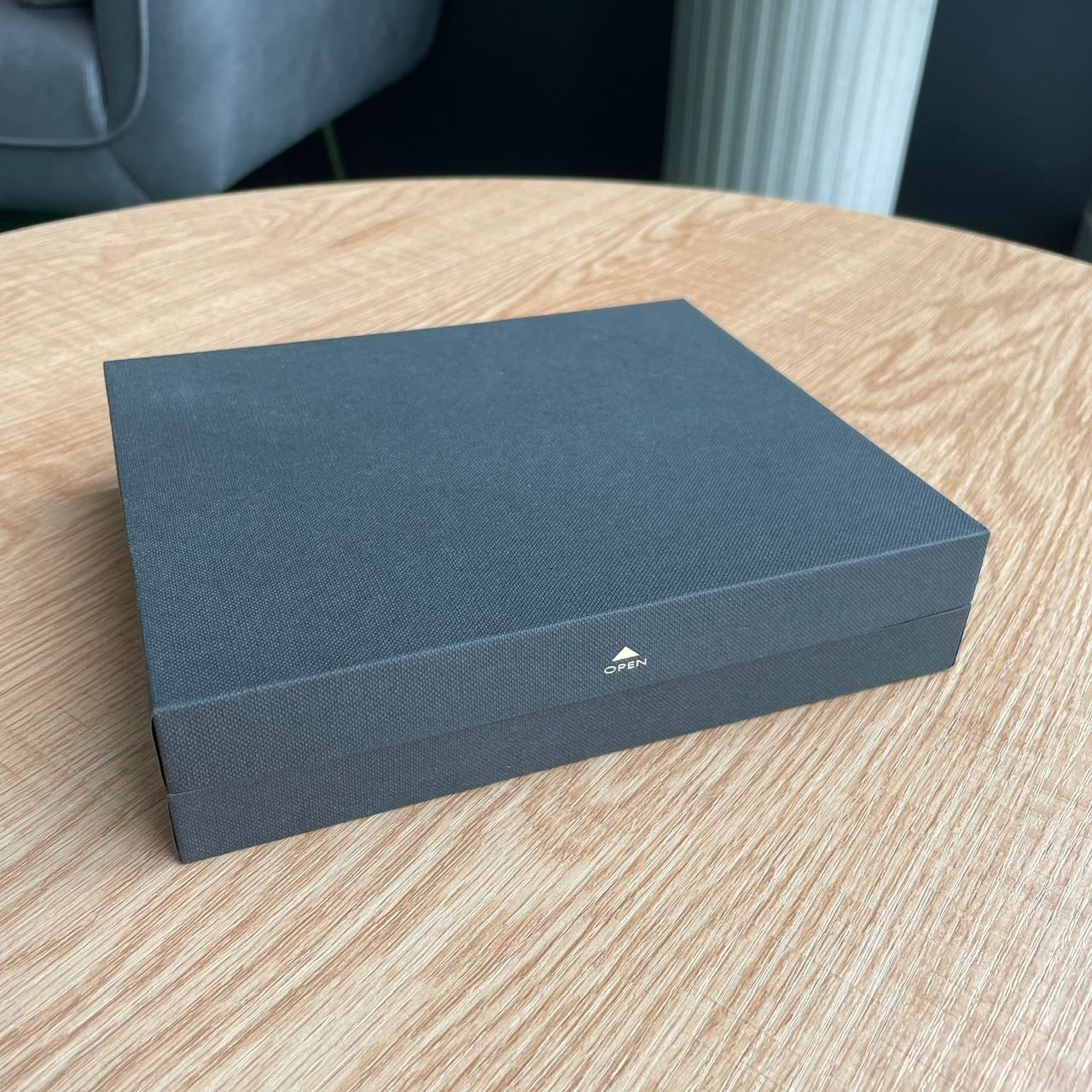 foam insert candle key jewlery box packaging customized rigid foldable small closure light blue linen book magnetic gift box