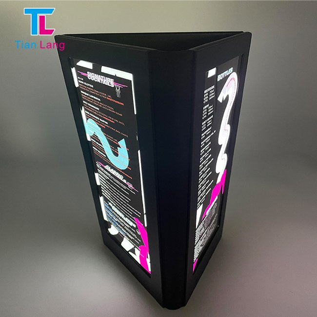 Hotel restaurant bar used leather menu holder / illuminated LED menu / light menu cover