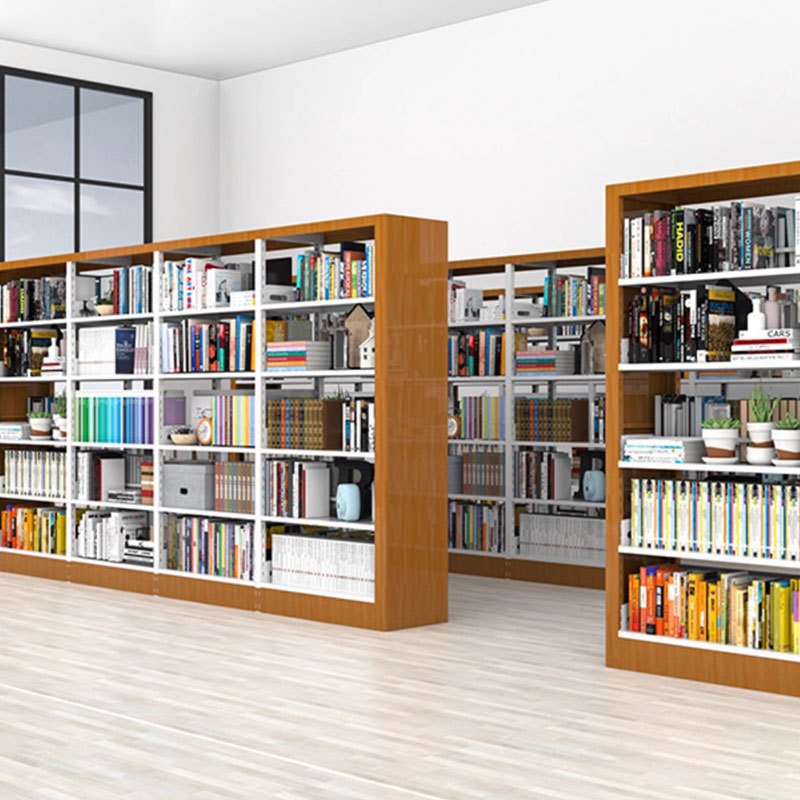 Customizable Sizes Available Wall Metal And Wood Book Shelves With TV Unit Can Be Added With Light Strip For Less Space