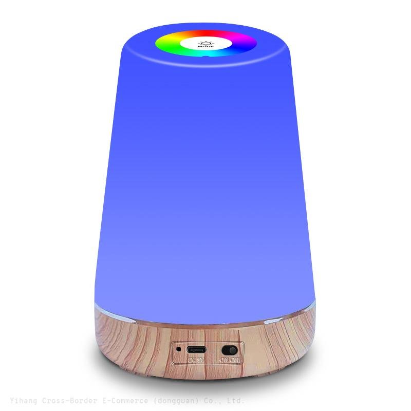 V2 Hot Sale Dimmable LED colorful wood grain charging nightlight gift bedside feeding atmosphere lamp
