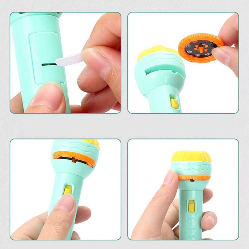 Hot Sell 2021 Baby Sleeping Story Book Flashlight Projector Torch Lamp Toy Holiday Birthday Xmas Gift Light Up Pattern Toys