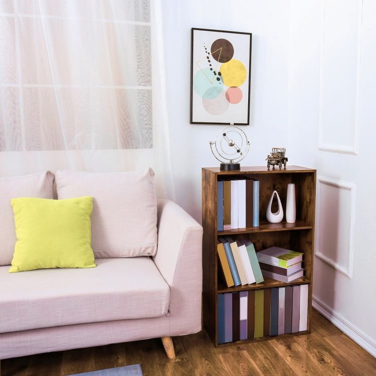 Wholesale Wood Bookcases & Bookshelves, HOOBRO Brand Wooden Bookcase & Bookshelf, Industrial Style Book Case Shelf Home Office