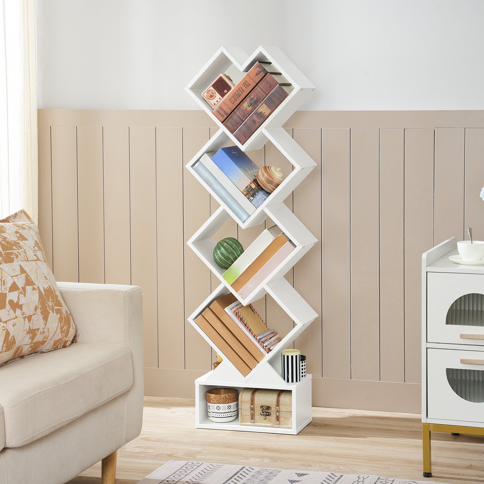 Wholesale Wood Bookcases & Bookshelves, HOOBRO Brand Wooden Bookcase & Bookshelf, Industrial Style Book Case Shelf Home Office
