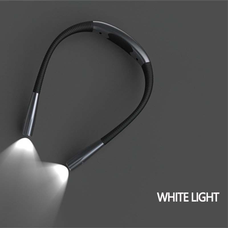 Portable USB Rechargeable Book Light Flexible Hands-free Led Neck Light Hug Reading Lamp Led Night Light