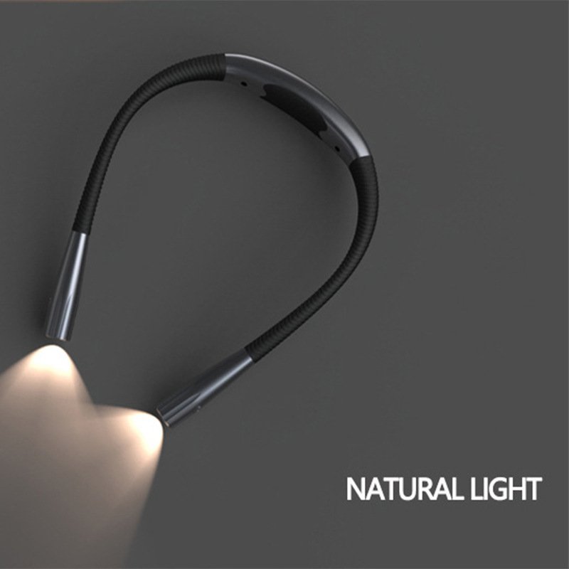 Portable USB Rechargeable Book Light Flexible Hands-free Led Neck Light Hug Reading Lamp Led Night Light