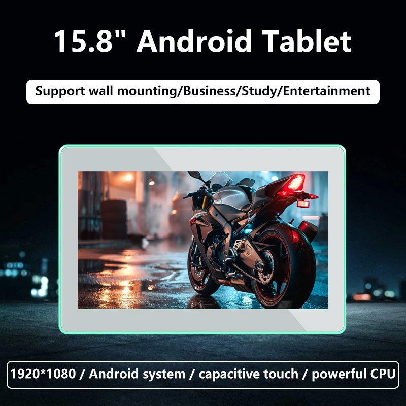 convention room booking 15.6inch Wall mount digital signage business tablet pc android all in one 4 Side LED Light POE Powered