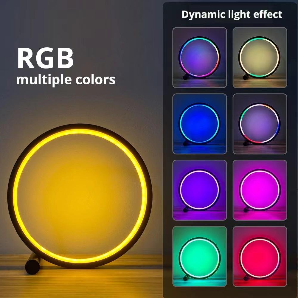25CM LED table lamp for bedroom Round table lamp for living room Black/white dimmable bedside lamp Round nightlight decoration